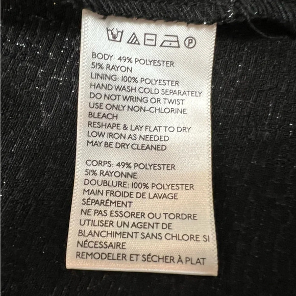 Cooperative Urban Outfitters Sparkly Black Bow Mini Dress. Size 10. NWT. - Picture 12 of 14